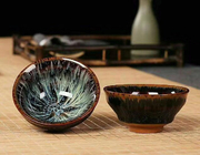 Multi Color Glaze Ceramic Tea Cups / Top 9cm Elegant Ceramic Japanese Ceramic Tea Mugs